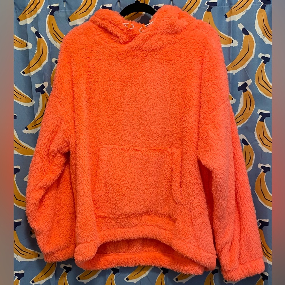 Cozy Orange Fleece Women's Hoodie